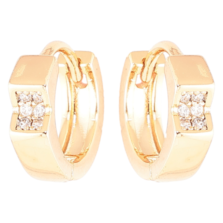 Серьги Xuping Позолота 18K колечки Декоративный узор с цирконием фото №23