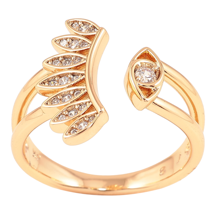 Кольцо Xuping Позолота 18K Глаз с инкрустацией цирконием фото №14