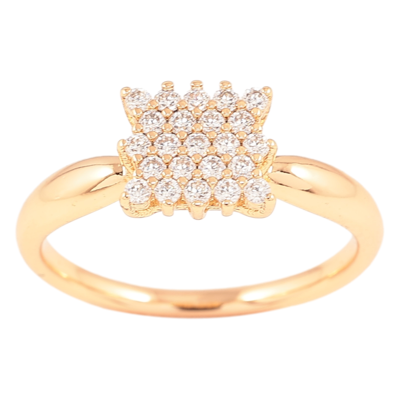 Кольцо Xuping Позолота 18K Инкрустация цирконием фото №1