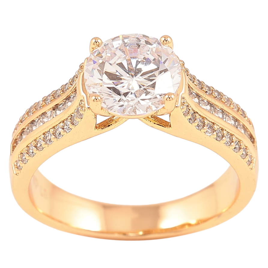 Кольцо Xuping Позолота 18K Инкрустация цирконием фото №1