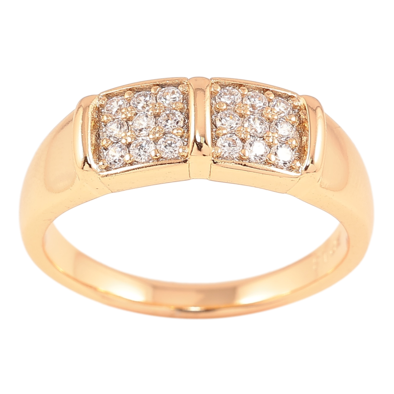 Кольцо Xuping Позолота 18K Инкрустация цирконием фото №4