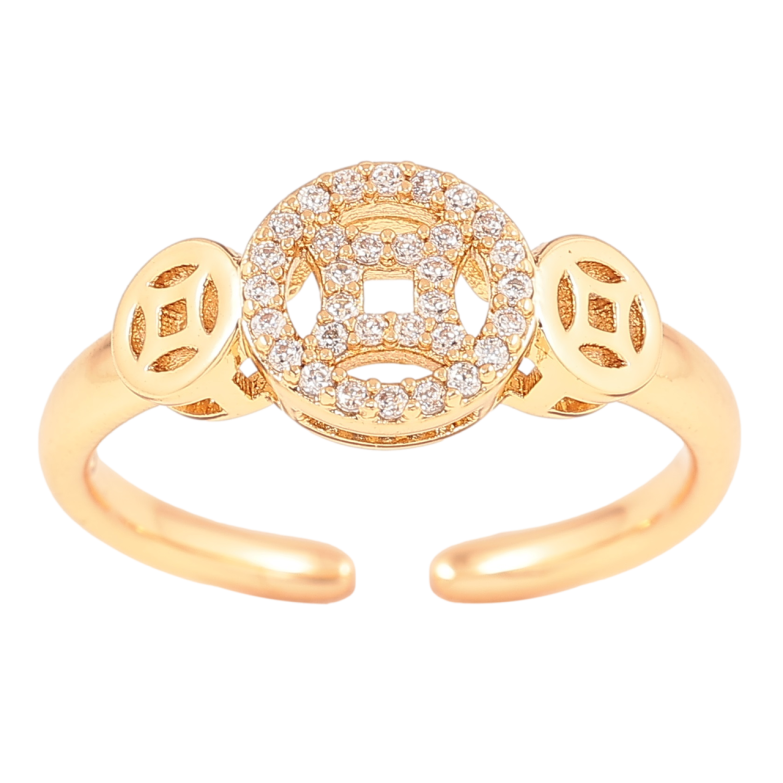 Кольцо Xuping Позолота 18K Декоративный узор с цирконием фото №11