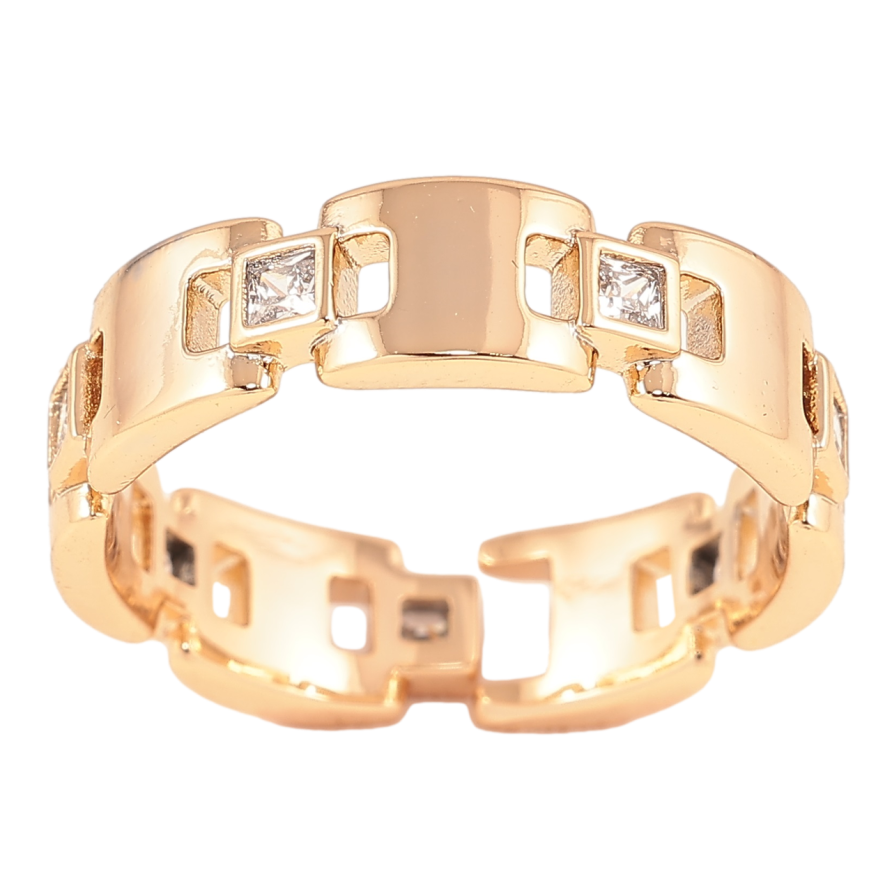 Кольцо Xuping Позолота 18K Браслетные звенья с цирконием фото №1