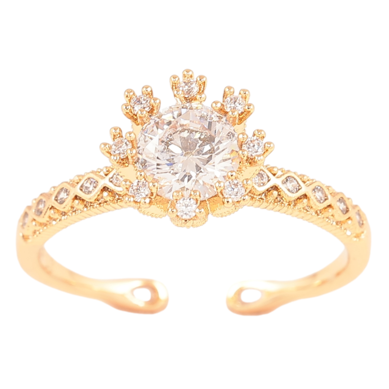 Каблучка Xuping Позолота 18K «Кришталевий блиск» фото №9