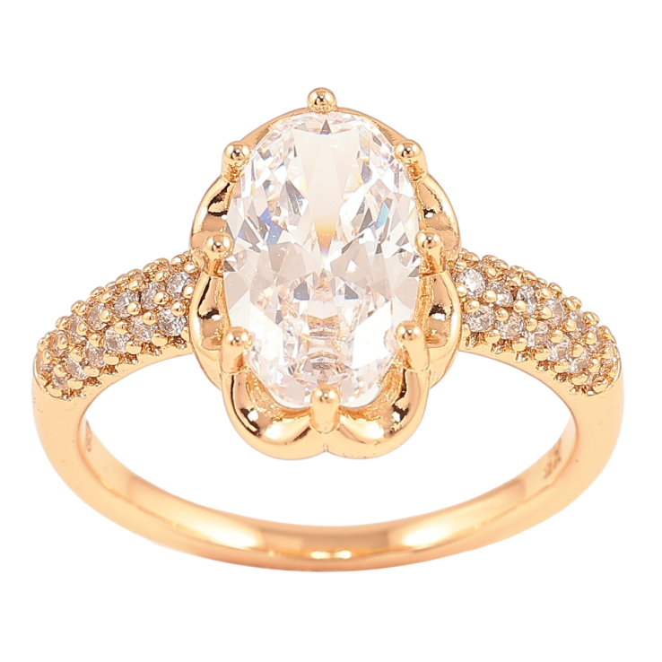 Кольцо Xuping Позолота 18K Фианит с инкрустацией цирконием фото №18