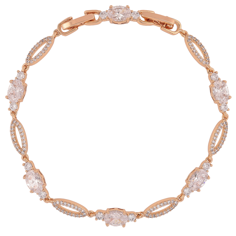 Браслет Xuping Позолота 18K «Кришталевий блиск» довжина з доп.замком 17.5,19.5см х 4-5мм фото №3