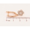 Сережки Xuping Позолота 18K англійський замок «Квіточки з цирконієм» фото №2