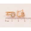Серьги Xuping Позолота 18K английский замок Цветочки с цирконием фото №2