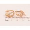 Серьги Xuping Позолота 18K английский замок Бегунки с цирконием фото №2