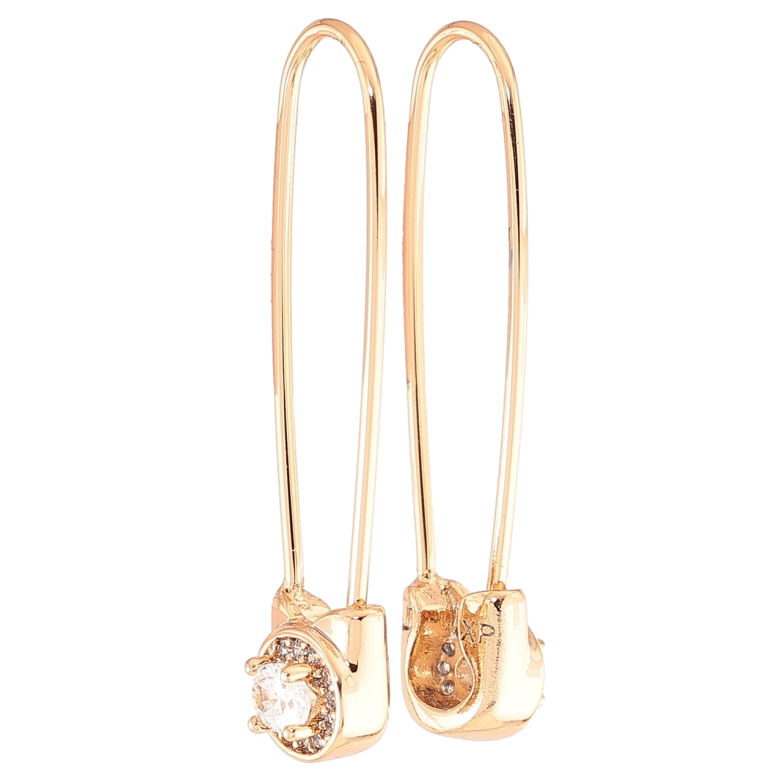 Серьги Xuping Позолота 18K французский замок Булавки с цирконием фото №1
