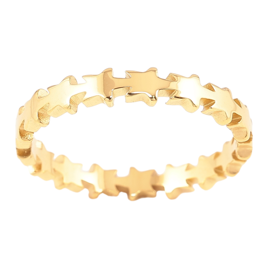 Кольцо Xuping TTM Stainless Steel Цвет 14К Звездочки фото №1