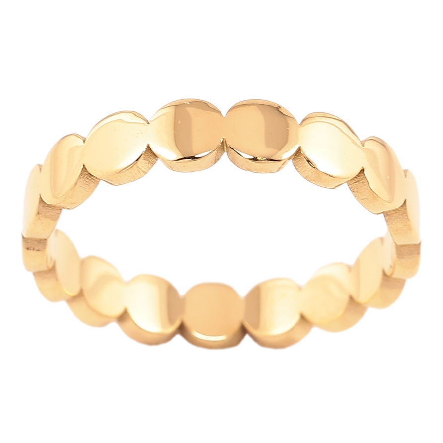 Кольцо Xuping TTM Stainless Steel Цвет 14К Круги по кругу фото №1