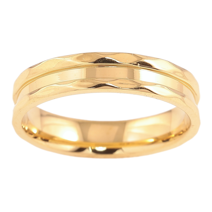 Кольцо Xuping TTM Stainless Steel Цвет 14К Декоративный узор, шир. 4мм фото №17