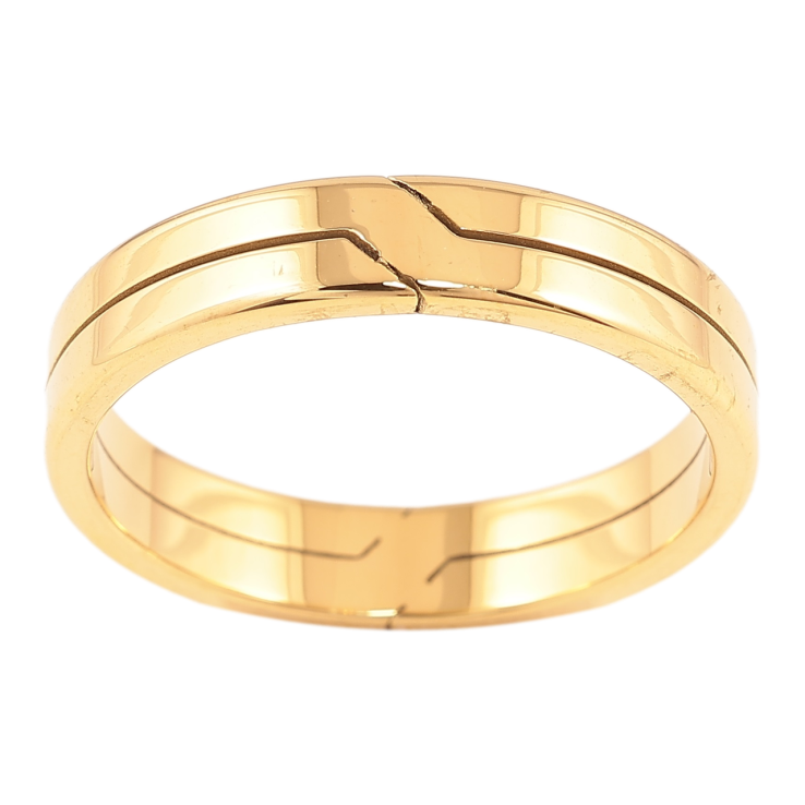Кольцо Xuping TTM Stainless Steel Цвет 14К Декоративный узор, шир. 4мм фото №18