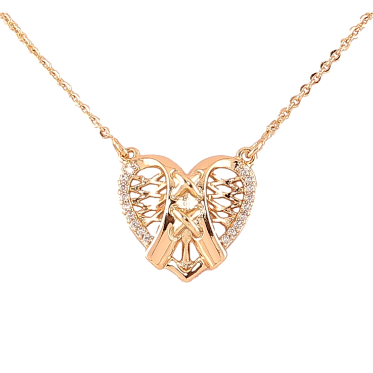 Підвіска на ланцюжку Xuping Позолота 18K «Сердечко з цирконієм» довжина 45-51см х 1мм фото №14