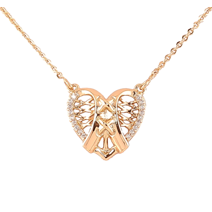 Підвіска на ланцюжку Xuping Позолота 18K «Сердечко з цирконієм» довжина 45-51см х 1мм фото №1 Підвіска на ланцюжку Xuping Позолота 18K «Сердечко з цирконієм» довжина 45-51см х 1мм фото №1