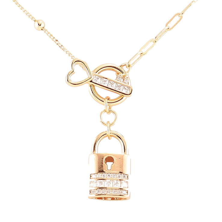 Підвіска на ланцюжку Xuping Позолота 18K «Замочок з ключиком» довжина 44см х 1-3мм, без замка фото №23