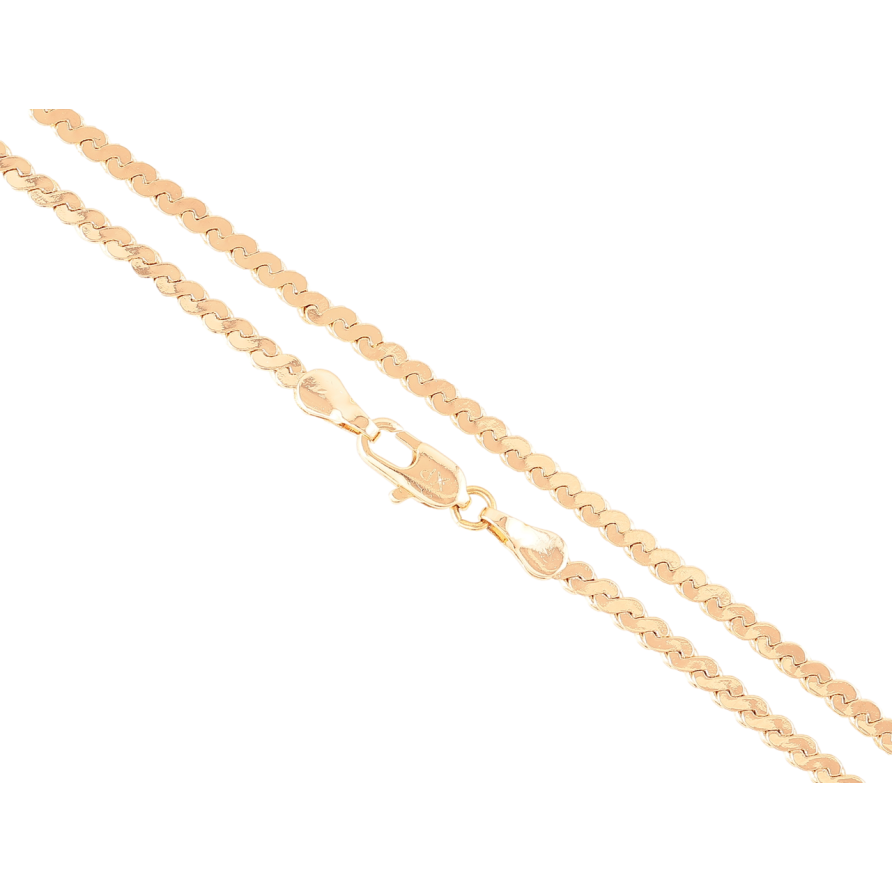 Ланцюжок Xuping Позолота 18K Плетіння Серпантин» довжина 49см х 3мм фото №1