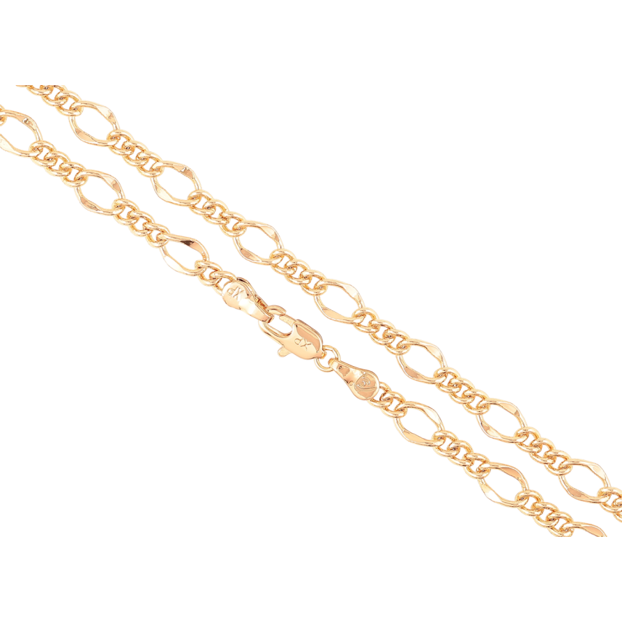 Ланцюжок Xuping Позолота 18K Плетіння Фантазійне» довжина 45см х 3-6мм фото №1