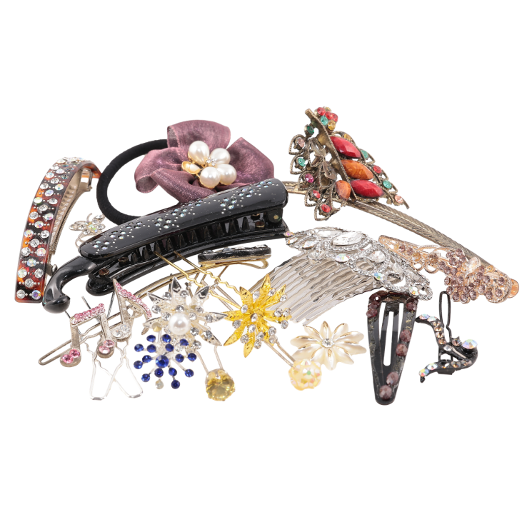 Заколки, гумки, шпильки для волосся. БІЖУТЕРНИЙ ЛОМ ціна за 150 г. ДИВІТЬСЯ ОПИС! фото №5