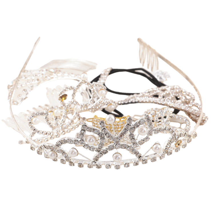 Діадеми, обручі-корони, заколки. БІЖУТЕРНИЙ ЛОМ ціна за 150 г. ДИВІТЬСЯ ОПИС! фото №6