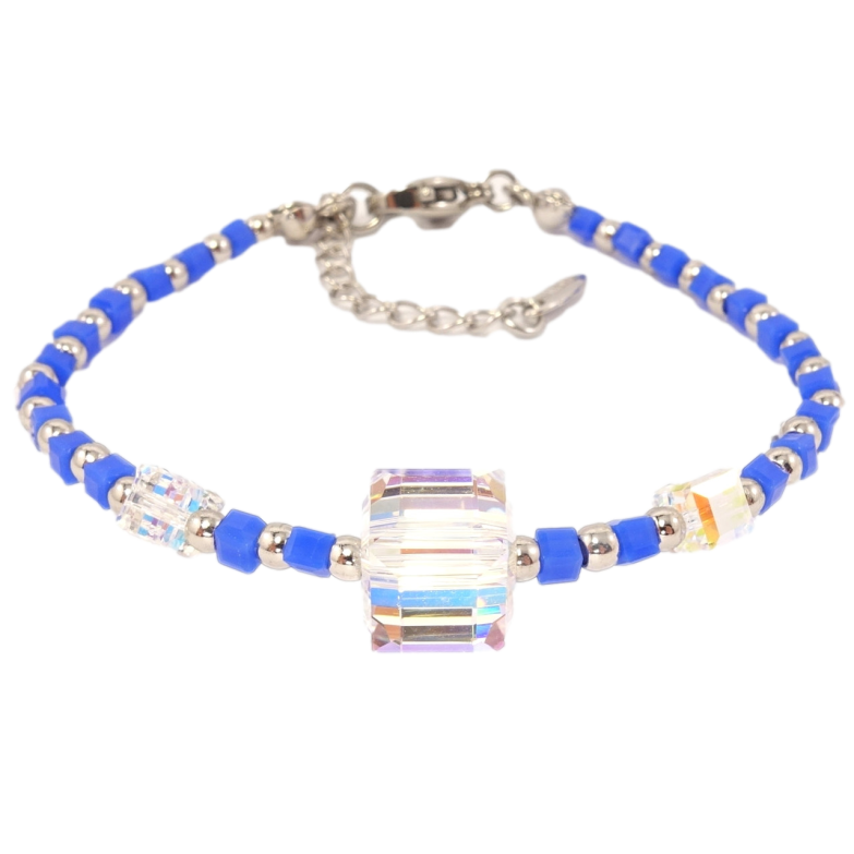 Браслет Xuping Родій із кристалами Swarovski Кристали Shimmer з намистинами розмір з доп. ланцюжком 15-18см фото №1 Браслет Xuping Родій із кристалами Swarovski Кристали Shimmer з намистинами розмір з доп. ланцюжком 15-18см фото №1