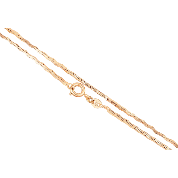 Ланцюжок Xuping Позолота 18K Плетіння Ювелірний шнур перекручений» довжина 45см х 1.5мм фото №18