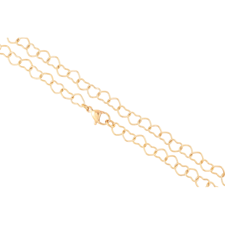 Цепочка Xuping Позолота 18K Плетение Сердечки длинна 51см х 5.5мм фото №1