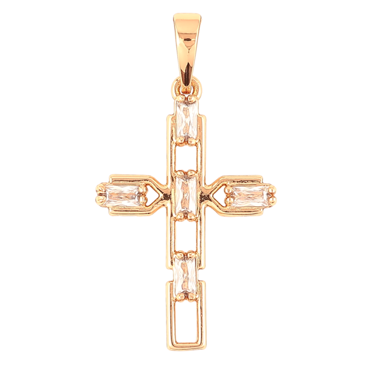 Кулон Xuping Позолота 18K Хрест з цирконієм» для ланцюжка до 6мм фото №23