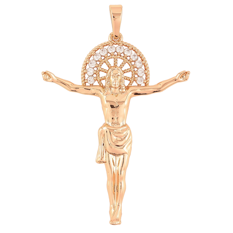 Кулон Xuping Позолота 18K Розп'яття» для ланцюжка до 7мм фото №1