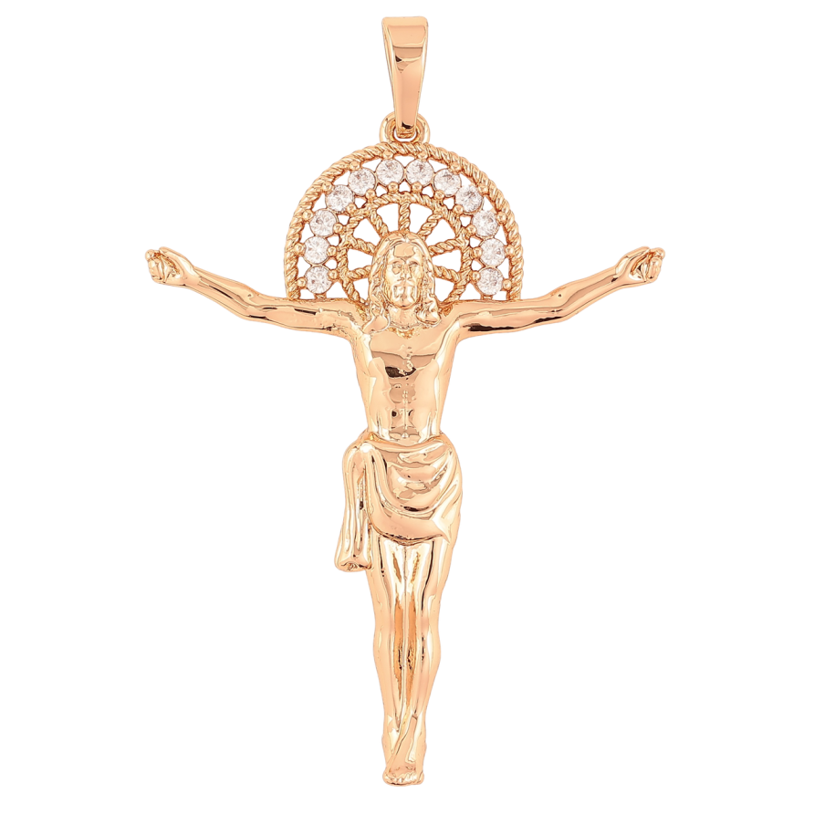 Кулон Xuping Позолота 18K Распятие для цепочки до 7мм фото №1