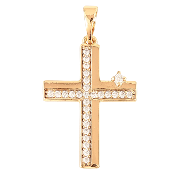 Кулон Xuping Позолота 18K Крест с цирконием для цепочки до 5мм фото №14
