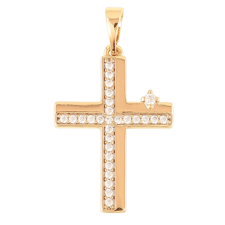 Кулон Xuping Позолота 18K Хрест з цирконієм» для ланцюжка до 5мм фото №19