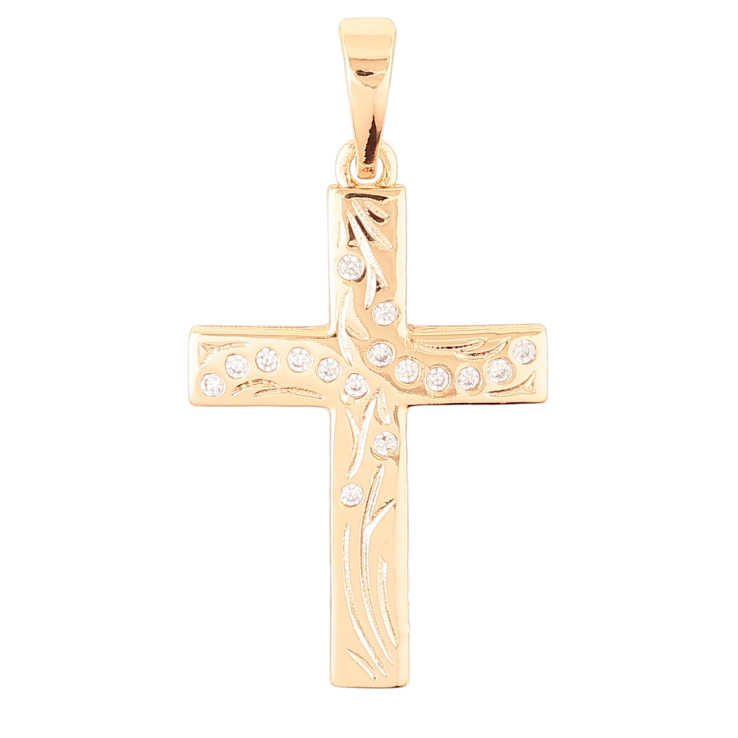 Кулон Xuping Позолота 18K Крест с цирконием для цепочки до 6мм фото №17