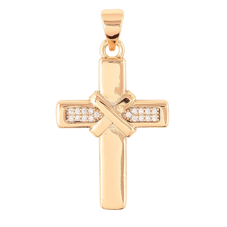 Кулон Xuping Позолота 18K Хрест з цирконієм» для ланцюжка до 7мм фото №19