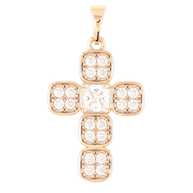 Кулон Xuping Позолота 18K Хрест з цирконієм» для ланцюжка до 5мм фото №25