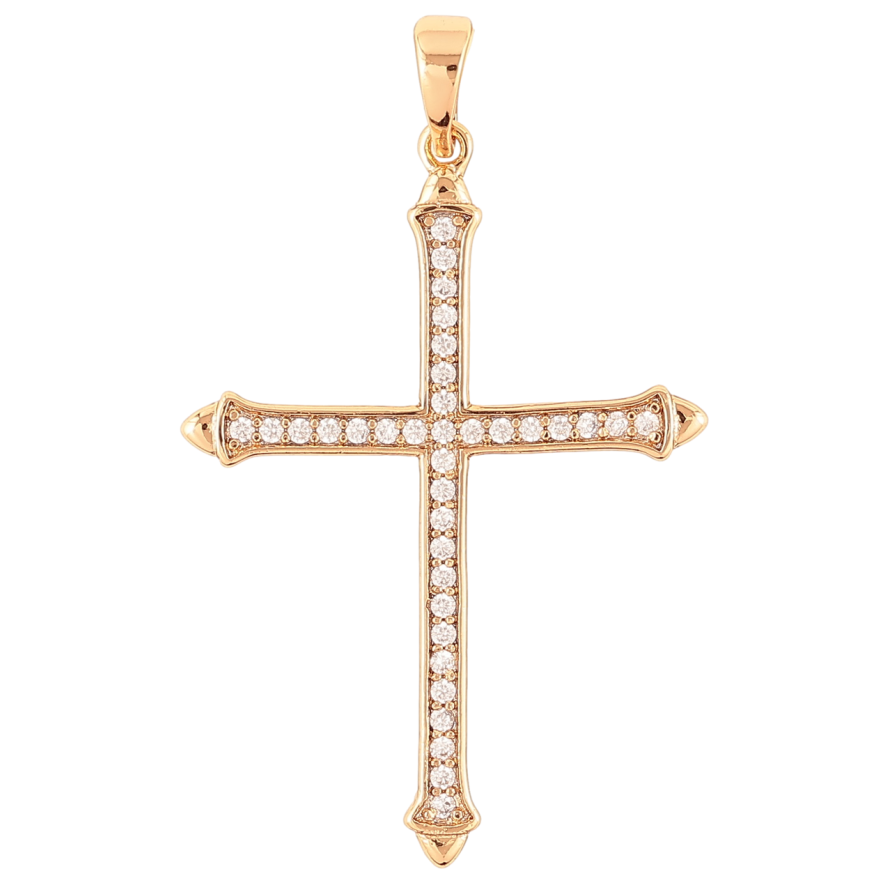 Кулон Xuping Позолота 18K Хрест з цирконієм» для ланцюжка до 5мм фото №1 Кулон Xuping Позолота 18K Хрест з цирконієм» для ланцюжка до 5мм фото №1