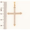Кулон Xuping Позолота 18K Хрест з цирконієм» для ланцюжка до 5мм фото №2 Кулон Xuping Позолота 18K Хрест з цирконієм» для ланцюжка до 5мм фото №2