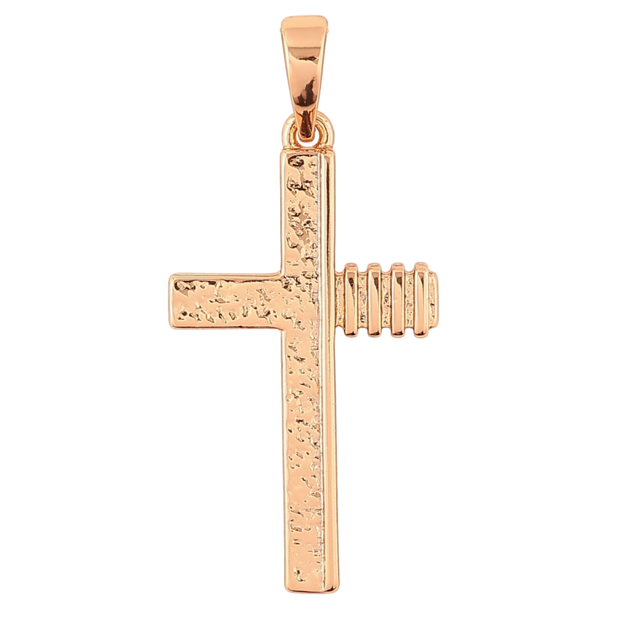 Кулон Xuping Позолота 18K Крест с декоративным узором для цепочки до 6мм фото №1