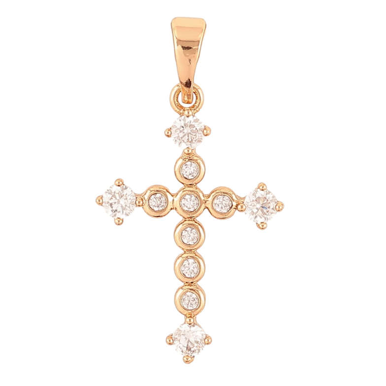 Кулон Xuping Позолота 18K Хрест з цирконієм» для ланцюжка до 5мм фото №10