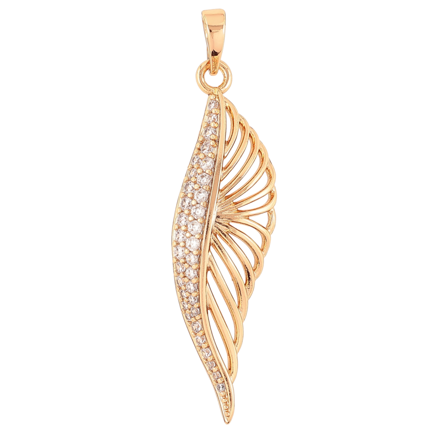 Кулон Xuping Позолота 18K «Витончена підвіска з інкрустацією цирконієм» для ланцюжка до 6мм фото №1