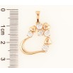 Кулон Xuping Позолота 18K «Сердечко з цирконієм» для ланцюжка до 6мм фото №2