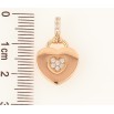 Кулон Xuping Позолота 18K «Сердечко-замочок з цирконієм» для ланцюжка до 2мм фото №2
