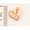 Кулон Xuping Позолота 18K «Сердечко з цирконієм» для ланцюжка до 3 мм фото №2
