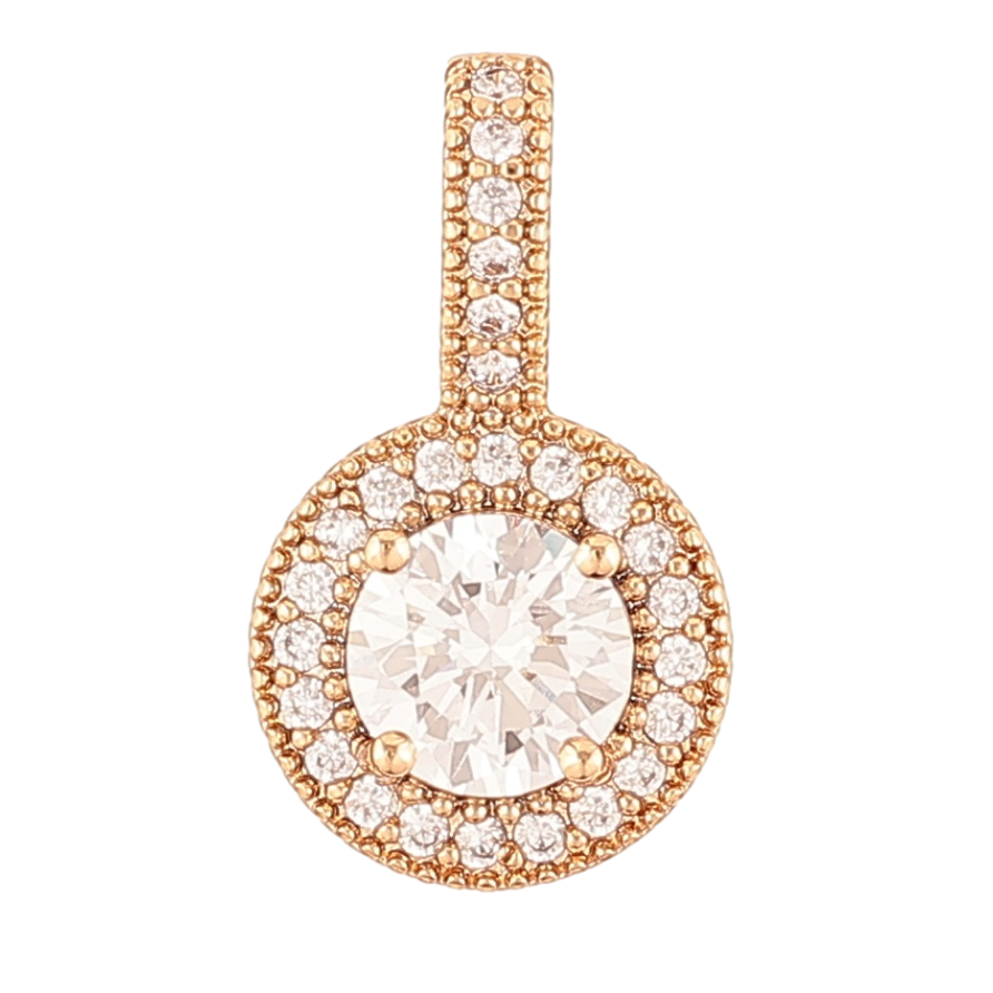 Кулон Xuping Позолота 18K «Фіаніт в обрамленні цирконію» для ланцюжка до 4мм фото №1