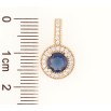 Кулон Xuping Позолота 18K «Синій фіаніт в обрамленні цирконію» для ланцюжка до 4мм фото №2