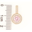 Кулон Xuping Позолота 18K Розовый фианит в обрамлении циркония для цепочки до 4мм фото №2