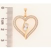 Кулон Xuping Позолота 18K Сердечко с цирконием для цепочки до 6мм фото №2