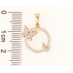 Кулон Xuping Позолота 18K Колечко с бабочками, инкрустация цирконием для цепочки до 5мм фото №2