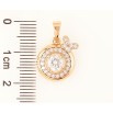 Кулон Xuping Позолота 18K «Кругла підвіска з цирконієм і метеликом» для ланцюжка до 5мм фото №2